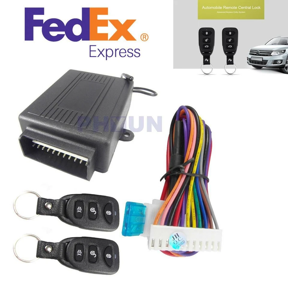 Sistema de alarma de seguridad universal con cerradura de puerta de control remoto de entrada sin llave para automóvil de EE. UU. Foto 2 de 4