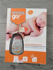 Snuza Go Wireless Portable Mobile Baby Movement Monitor White Orange Box 