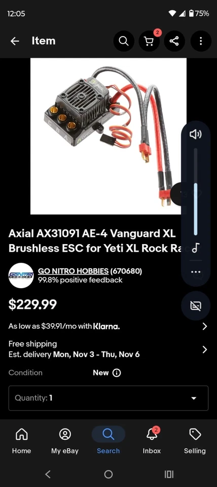 Castle Creations 4-Pole  BL Motor  2650kV: 1/8 Off Road 1/10 4WD SCT - Image 2 of 4