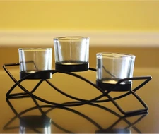 Iron Arch Table Centerpiece Decorations Long Candle Holder for Weddings, Patio,