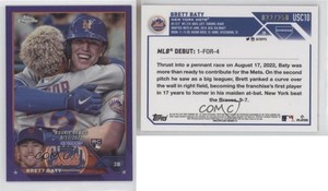 2023 Topps Chrome Update Debut Purple Refractor /250 Brett Baty #USC10 Rookie RC