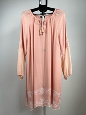Jessica Simpson Boho Embroidered Peasant Dress 2X Plus Size Festival Flowy Beach