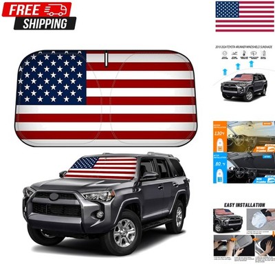 American Flag Windshield Sun Shade for 2010-2025 Toyota 4Runner - UV Shield