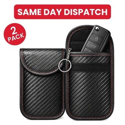 2er PACK AUTOSCHLÜSSEL SIGNALBLOCKER ETUI FARADAY KÄFIG ETUI SCHLÜSSELLOS RFID BLOCKIERUNG TASCHE