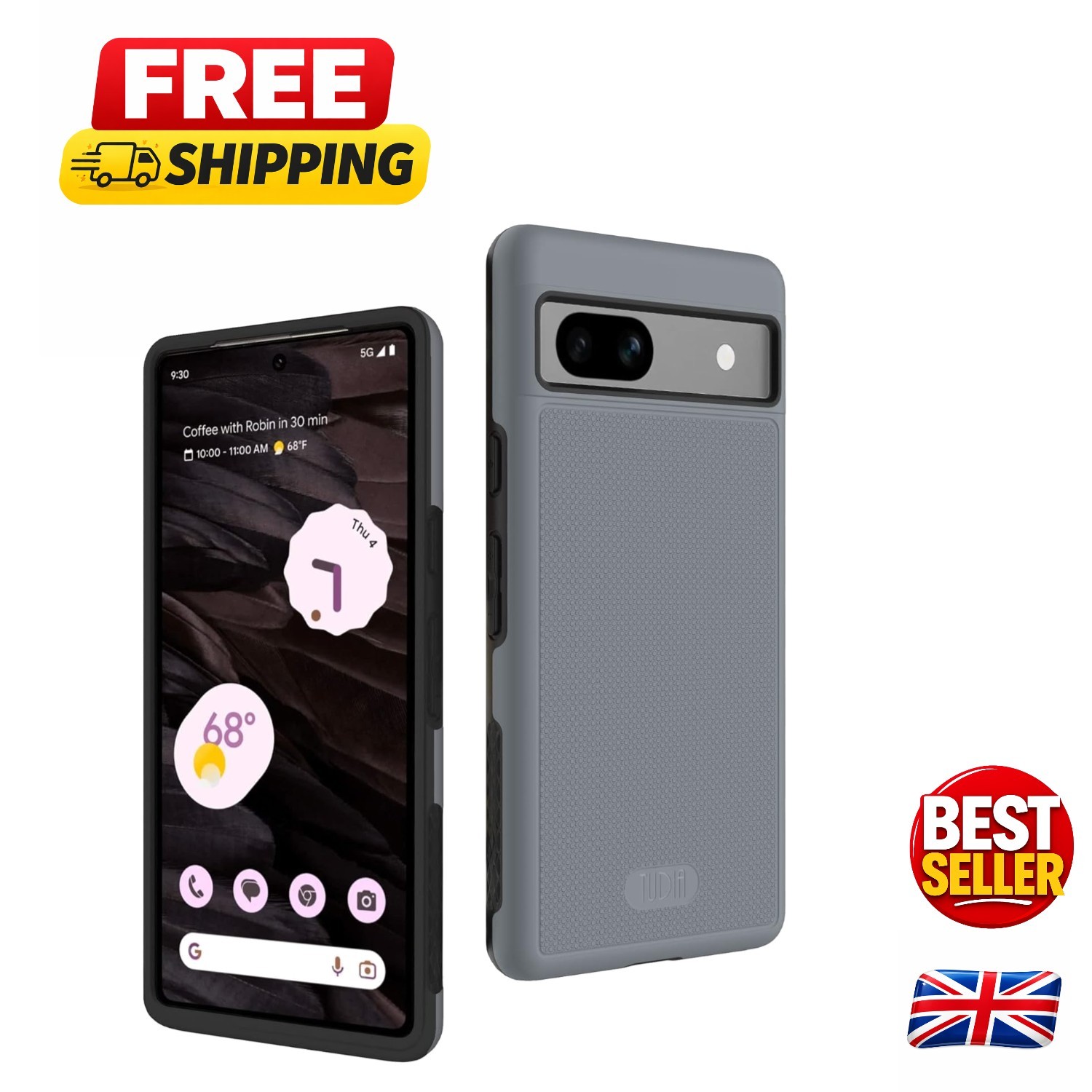 DualShield Protective Case for Google Pixel 7a - Slim, Tough & Wireless Charging