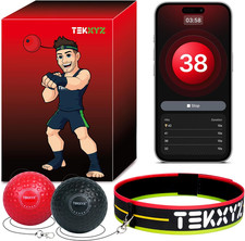 ® Reflex Ball with Counter App & Online Community, 2 Difficulty Levels Boxing Ba