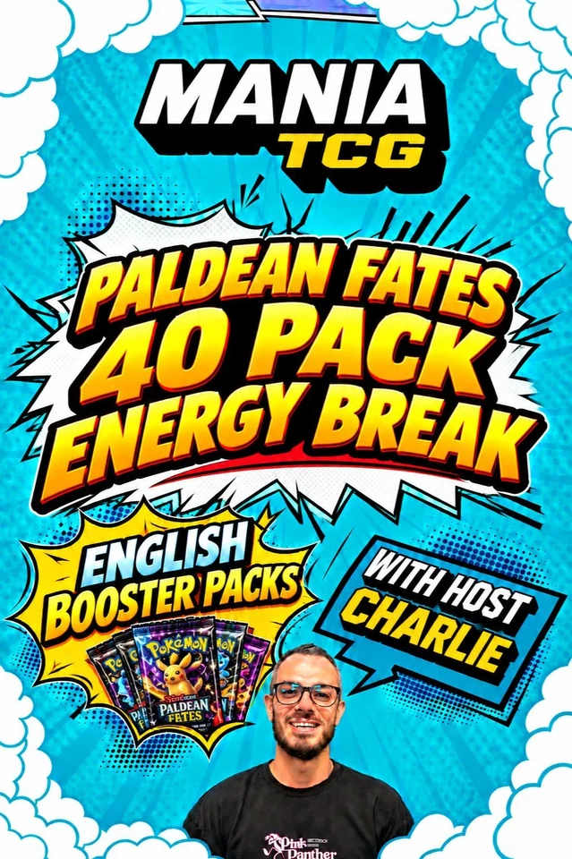 Paldean Fates 40 Pack Energy Break PART 2 - With Mania Charli