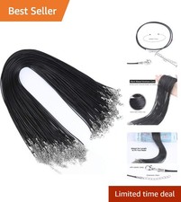 Versatile 1.5mm Black Waxed Cord Set - Perfect for Jewelry Craft Projects