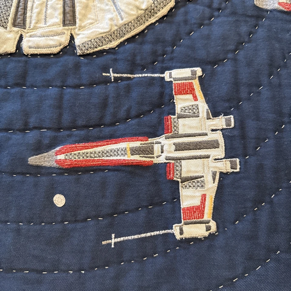 Fundas de edredón Pottery Barn Kids Star Wars Halcón Milenario completas/reinas Foto 2 de 4