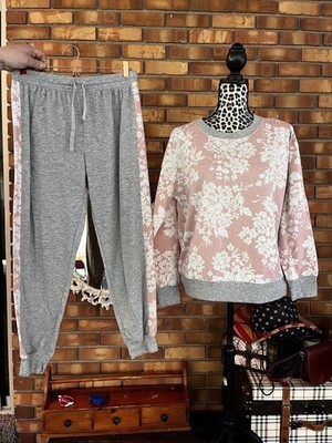 Splendid Pajama Set (medium) Pink Gray Patterned