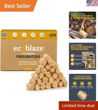 Safe & Clean 24 Firelighters - Delivering Instant Fire for Garden Gatherings 0.58 per lighter