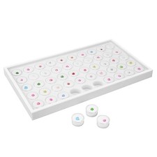 50 Gem Jars Organizer Tray Display Stackable for Jewelry and Collectibles