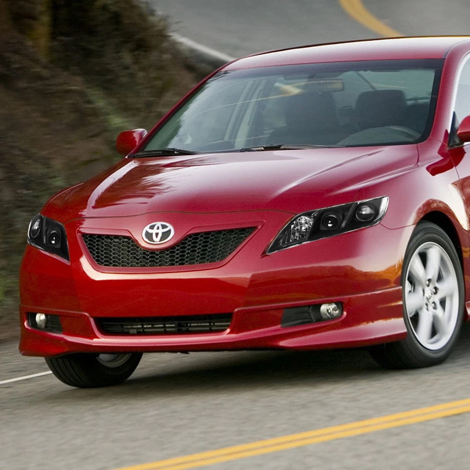 PARA 07-09 TOYOTA CAMRY CARCASA NEGRA TRANSPARENTE ESQUINA PROYECTOR FARO Foto 4 de 4