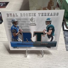 Upper Deck 2007 SP Rookie Threads Dual Drew Stanton Kevin Kolb Lions Eagles Mem…