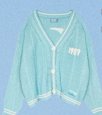 New Taylor Swift 1989 TV (Taylor's Version) Cardigan Blue Size S IN HAND