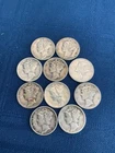 MERCURY DIMES, JUNK SILVER, 10 QUANTITY, VARIOUS DATES, Silver is HOT !  👀