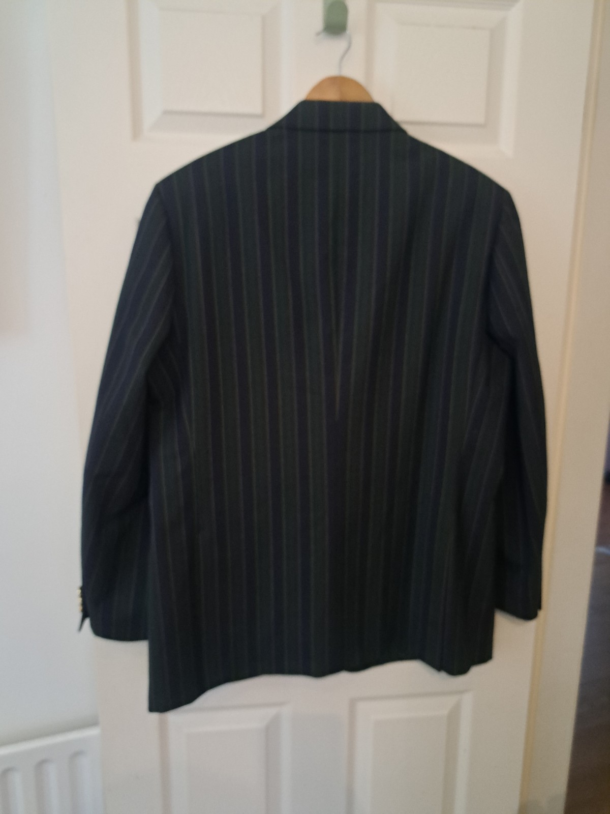 FILA BLAZER BROOK TAVERNER CANOTTAGGIO UK 44 GIACCA A RIGHE BLU NAVY VERDE ORO