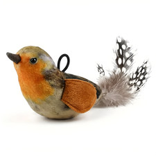 Interactive Flapping Bird Cat Toy Plush Chirping Kicking Toy Realistic Toy