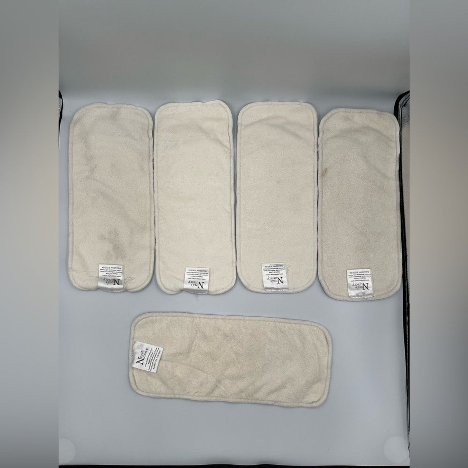 Nora’s Nursery 5 Cloth Diapers and 5 Inserts