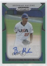 2019 Panini Prizm Draft Picks Auto Green Prizm Brennan Malone #32 Auto fz4