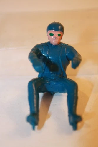 Vintage Hot Wheels Redline era RRRUMBLERS Motorcycle Rider ALL BLUE / SUNGLASSES