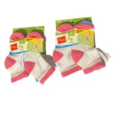 New 16 Pairs Hanes Girls' No Show EZ Sort Sock Matching - Medium 10 1/2 - 4