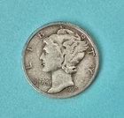 1937 S   X/FINE. SILVER MERCURY DIME Melt Down Value. $5.45