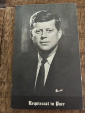 President John F Kennedy Requiescat In Pace Funeral Prayer Card