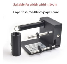 Self-adhesive label rewinder, rewinding machine, washable label paper rewinder