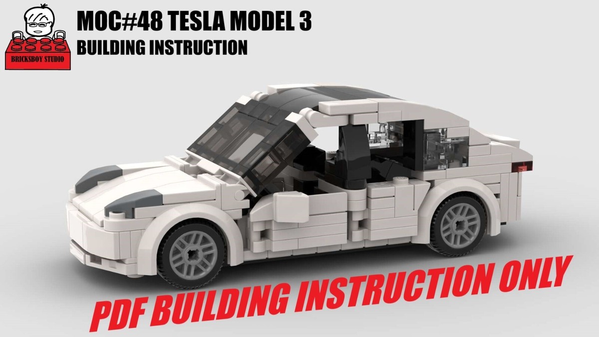 希少 naf Modulon 知育玩具 1984年スイス製 LEGO MOC #48 Tesla Model 3 PDF Building Instruction | eBay