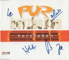 Pur Autogramme signed CD-Cover "Herzbeben"