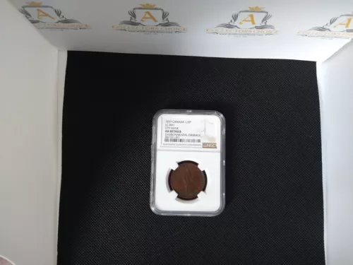 1837 Canada 1/2P Penny Cent City Bank Coin AU NGC Certified Graded