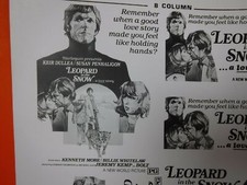 LEOPARD AND THE SNOW Movie Mini Ad Sheet Vintage Advertising Poster Clip Art