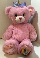 Disney Princess BABW Fabric Ears Feet Paws Pink Crown Build A Bear Plush Toy
