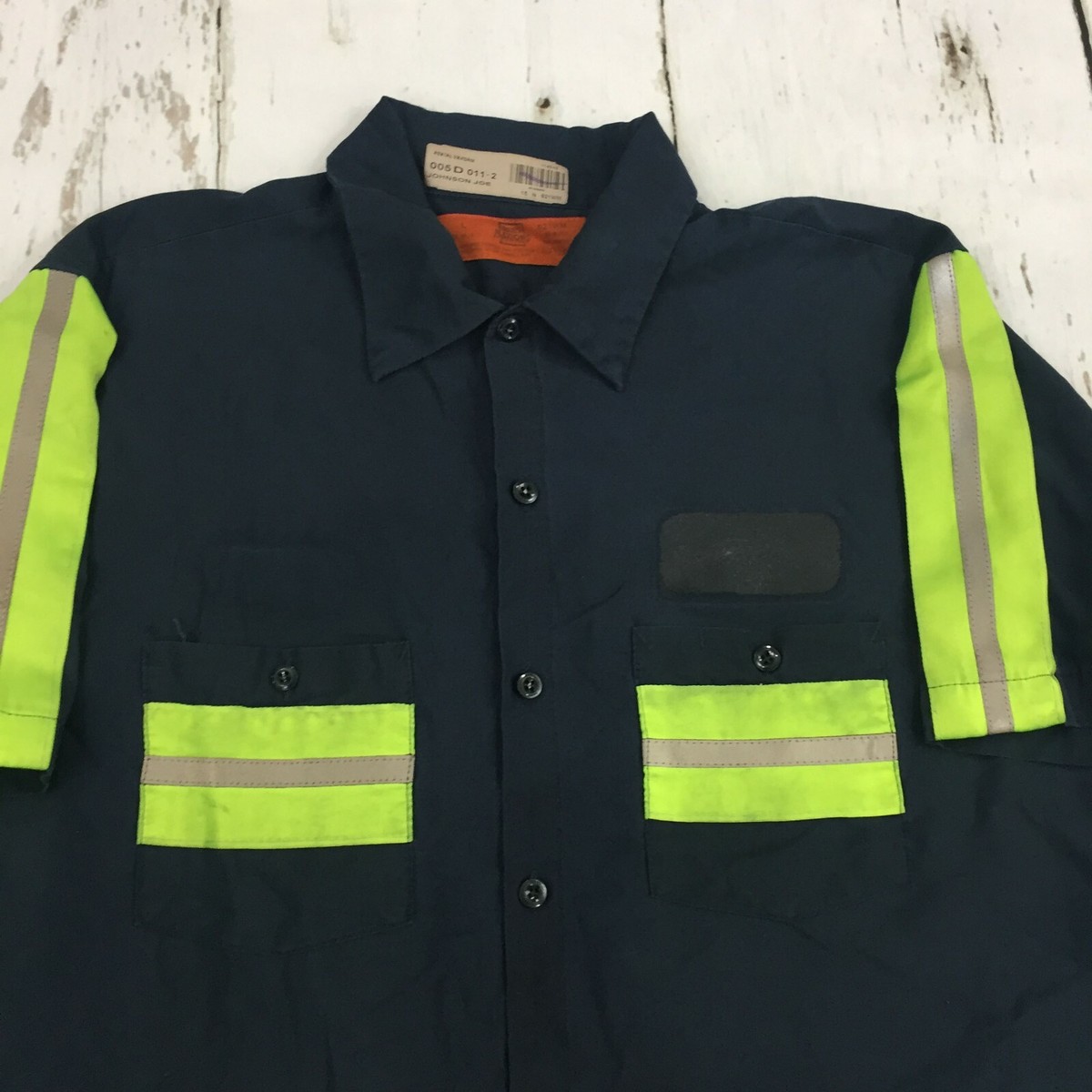 button up work shirts with reflective stripes