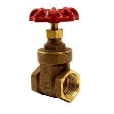 Thrifco 6417003 1/2 Inch FIP Brass Gate Valve - Economy