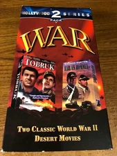 War Double Feature Tobruk / Raid On Rommel VHS Used Movie VCR Video Tape 