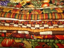 HARVEST Autumn Thanksgiving leaves COTTON Fabric U-PICK See info 1/2 YD BTHY