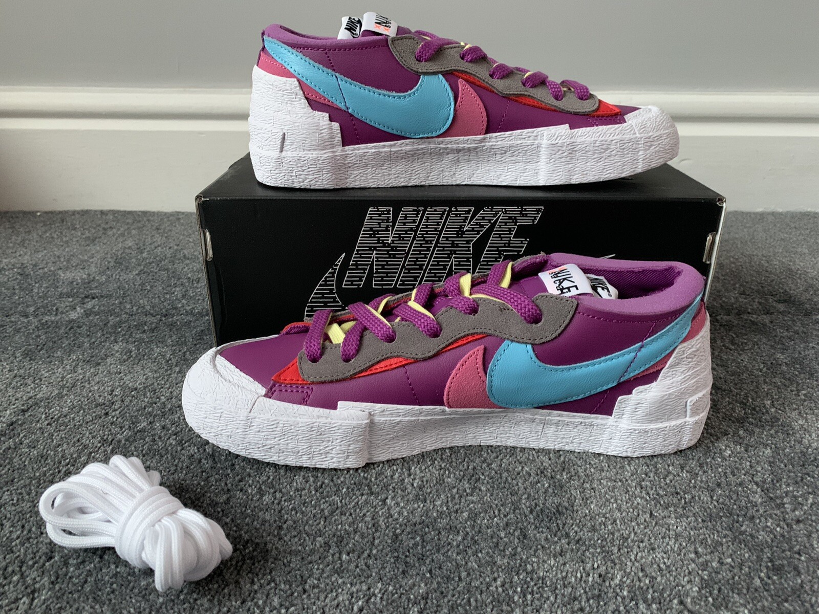 SACAI X NIKE Nike x Sacai x Kaws blazer basso viola crepuscolare taglia UK 7 5 EUR 42 DM7901 500