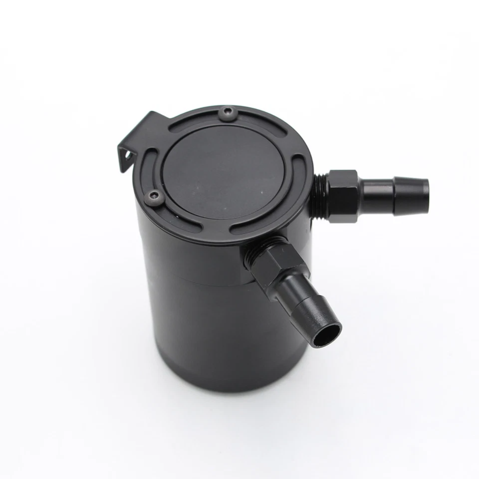 Aluminum 2-Port Compact Baffled Oil Catch Can Tank Universal 3/8" NPT Plug - Image 3 of 4
