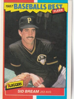 FREE SHIPPING-MINT-1987 Fleer Baseballs Best #5 Sid Bream PIRATES