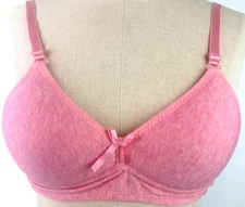 Mamia # BR4255H3 Pink Polyester No-Wire Training  Bra Size 32 A              (2)