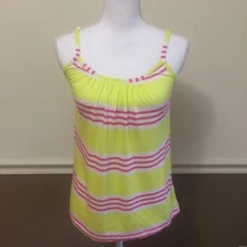 Splendid Women’s Tank Top XS Straps Yellow Pink Stripes Ladies