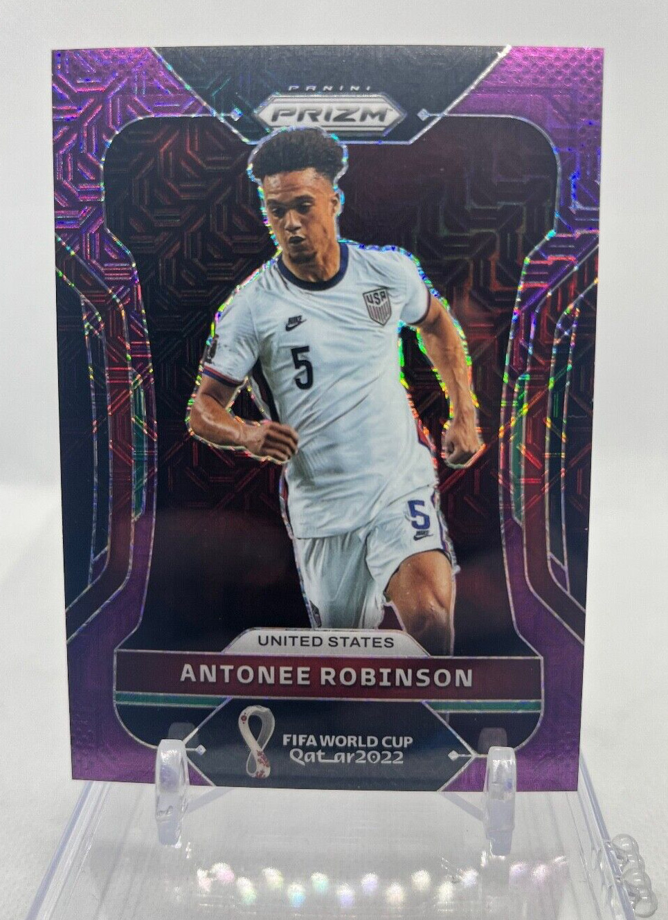 2022 Panini Prizm World Cup ANTONEE ROBINSON Purple Mojo Prizm /49 #199 USA
