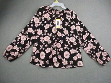 Social Standard by Sanctuary Tallie Long Sleeve Peasant Top Floral NWT