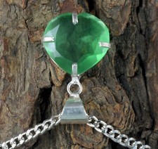 Natural Heart Shape Emerald 18.35 Ct Certified Gemstone Pendant Fathers Day Gift