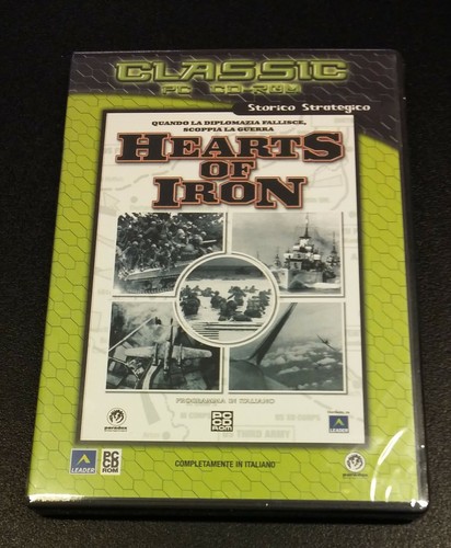 Hearts of Iron PC Italian Edition Reprint New&Sealed - Picture 1 of 3