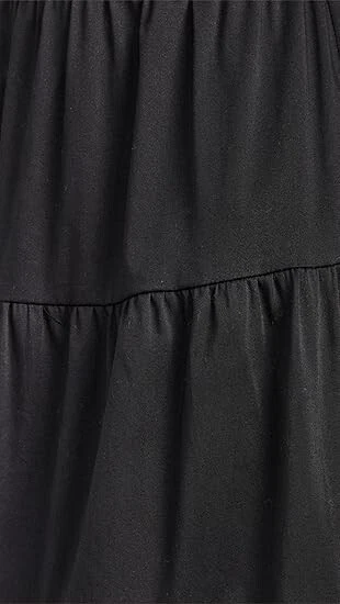 OFF WHITE ABITO MIDI ALICE E OLIVIA HARTLEY RACCOLTO NERO BIANCO FIOCCO TG 12