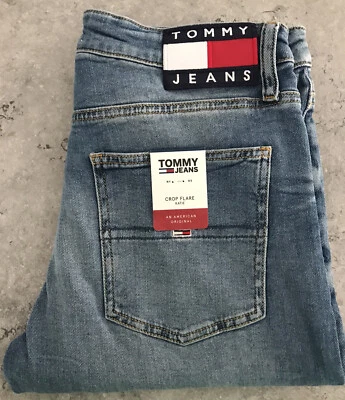 Jean Crop Flare Bleu Clair Used Bas Effiloché Modèle Katie TOMMY HILFIGER W29 38 - Photo 1/4
