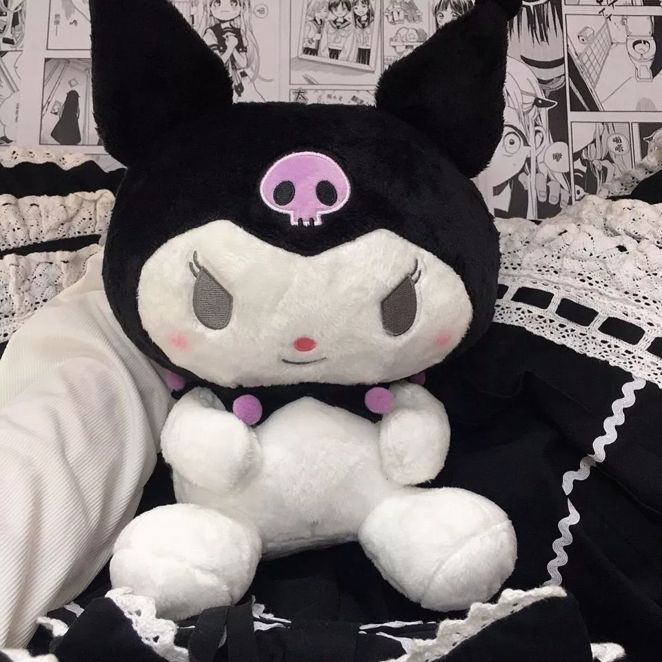 SANRIO Classic Kuromi 34cm Stuffed Plush Stuffed Toys Anime Soft Doll Kwaii  Cute